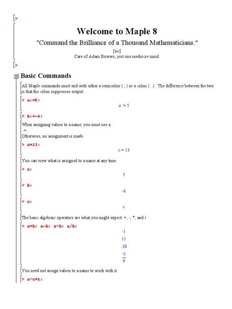 Introduction to Maple 的图像结果