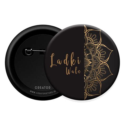 Ladkiwale wedding Button Badge – Creator Store