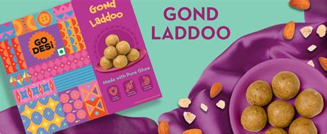 GO DESi Atta Gond Laddu - 200/150 grams | With Pure Cow Ghee | No Palm ...
