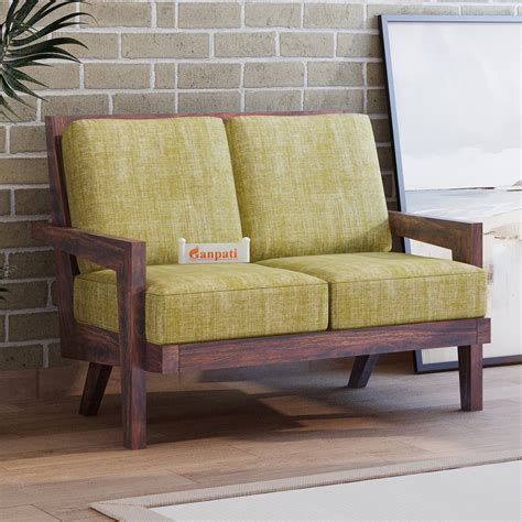 AURA Solid Sheesham Wood 2 Seater Sofa - 3 Year Warranty (LUXE EDITION ...