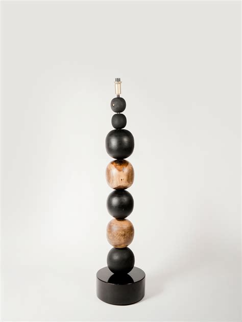 Wooden Spheres Floor Lamp with Palm Screen by Daniel Orozco For Sale at ...
