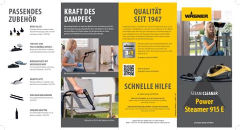Power Steamer 915 E - Reinigung und Pflege | WAGNER