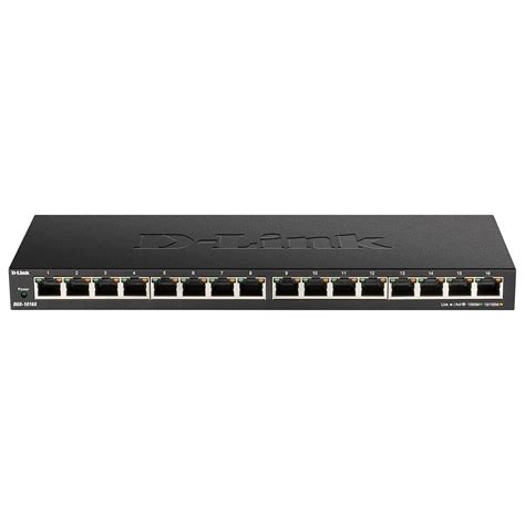 D-Link Ethernet Switch, 16 Port Gigabit Slim Switch Plug and Play ...