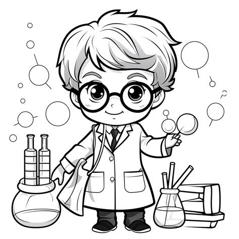 Scientist Colouring Pages