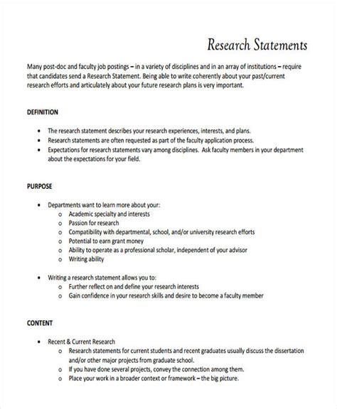 Image result for How to Write a Research Statement