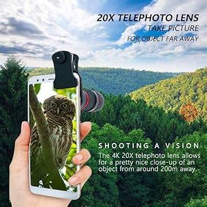 Drumstone (15 Year Warranty) 20x 4K HD Optical Zoom Mobile Telephoto ...