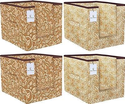 Kuber Industries Metallic Printed 3 Piece Non Woven Shirt Stacker ...