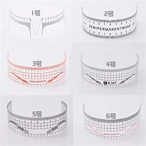 Generic 10Pcs Microblading Accurate Tattoo Ruler Sticker Stencils ...