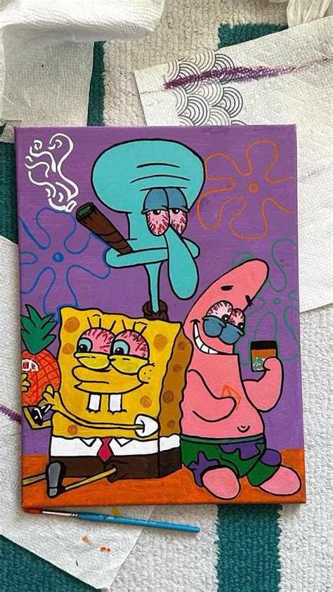 420 spongebob canvas – Artofit