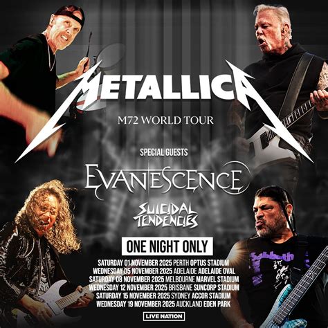 Metallica M72 World Tour – Australia & New Zealand 2025