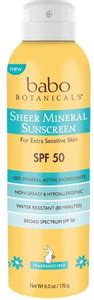 Babo Botanicals Sunscreen - SPF 50 Sheer Mineral Sensitive Sunscreen ...