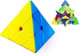 Toyzwonder Pyramid Cube High Speed Stickerless Triangle Pyraminx Puzzle ...