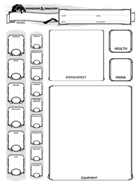 Character Sheet Template | PDF