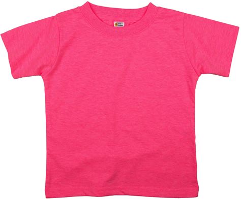 Earth Elements Kids' Unisex Neon Pink T-Shirt, Short Sleeve, Crew Neck ...