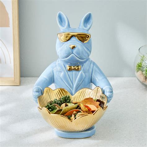 Buy Souvenir Ceramic Dog with Bowl Figurine from Home Centre at just ...