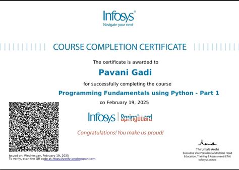 Image result for Python GUI Application Development Projects Infosys Springboard Certifiacate