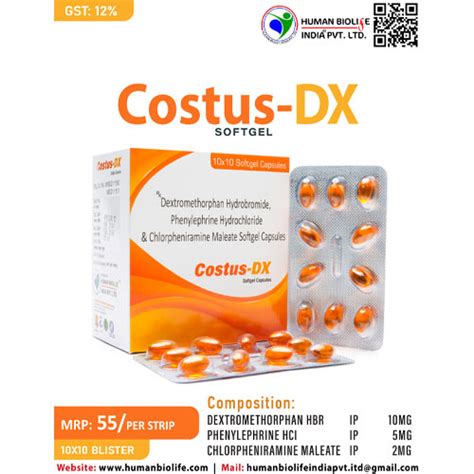 COSTUS-DX SOFT GEL CAPSULES Human Biolife India Pvt. Ltd.