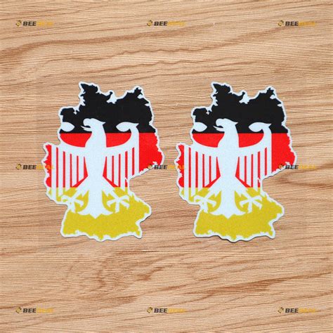 German Flag Eagle Map Outline Silhouette Sticker Decal Vinyl - 2 Pack ...