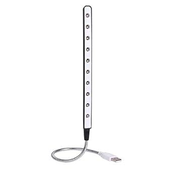 VETCS Bedside Lamps 10 LED Flexible Light Ultra Bright USB Charging ...