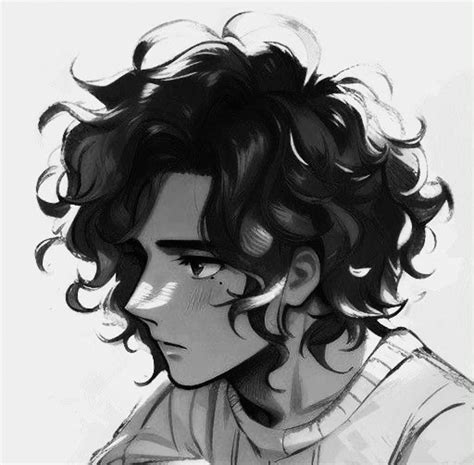 Pin on hairstyle ideas art male in 2024 | Boy hair drawing, Curly hair ...