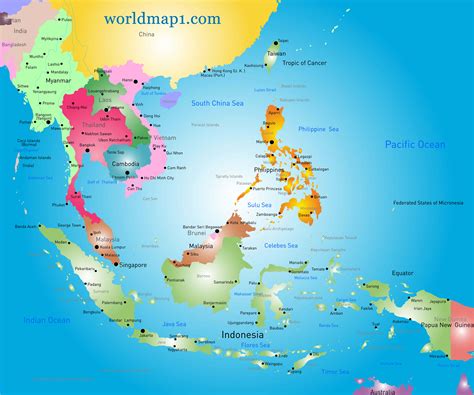 Map Of Southeast Asia Oceania