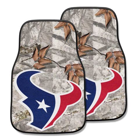 Tacoma Carpet Front Floor Mats with Houston Texans Logo; Camo ...