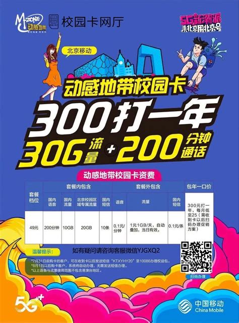 2020年北京移动校园卡300打一年重磅来袭！