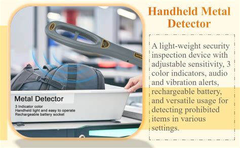 Real Instruments Hand Held Metal Detector GC-101H High Sensitivity ...