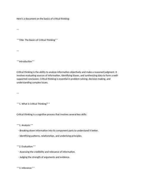 Image result for Critical Thinking Basic Principles of Seven Types