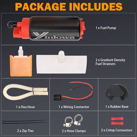 Buy GSS342 340LPH Fuel Pump 400-766 Installation Kit Replace 50-1200 ...