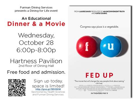 Furman Dining for Life: Dinner & a Movie “Fed Up” – Live Well Furman