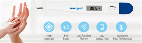 Niscomed Digital Thermometer Thermometer (White) DT-01 Pack of 5 ...