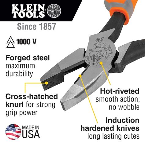 Klein Tools Insulated 9-in Side Cutting Pliers 2139NERINS at Lowes.com