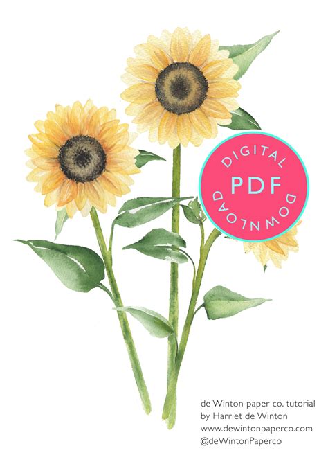 Image result for Watercolour Sunflower Tutorial