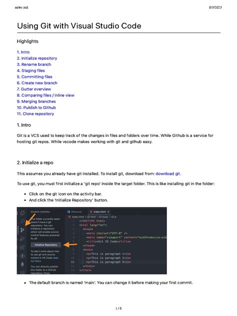 Git with Visual Studio Code for Beginners Tutorial 的图像结果