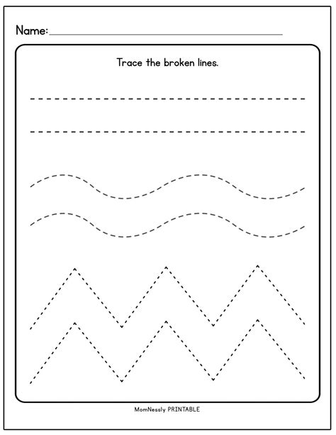 Printable Tracing Lines