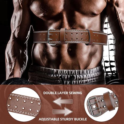 Buy Emazerom Leather Weight Lifting Belt for Men and Women, Gym Belt ...