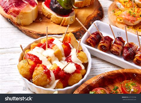Tapas Mix Pinchos Food Spain Recipes Stock Photo 617172746 - Shutterstock