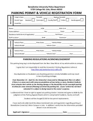 Fillable Online Parking Decal Form Babson College Fax Email Print ...