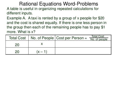 Image result for Rational Function Word Problems