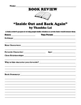 Image result for Inside Out and Back Again Book Cover Project
