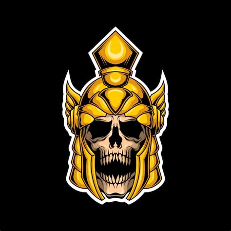 Gladiator Schädel Logo | Premium Vektor