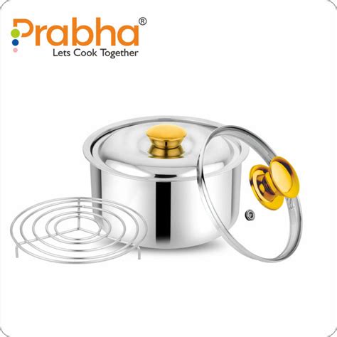 Prabha Annapurna Casserole Plain With Steel & Glass Lid – New Variety ...