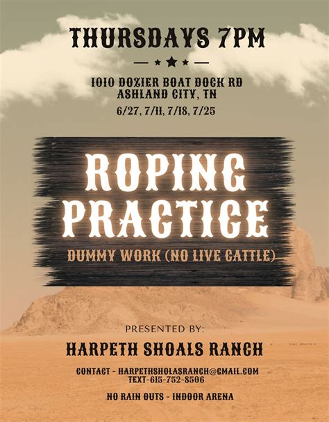 Weekly Roping Practice - Dummy work , 1010 Dozier Boat Dock Rd ...