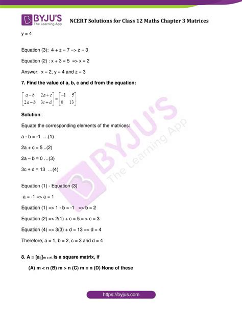 Image result for Class 12 Matrices Exercise 3.1