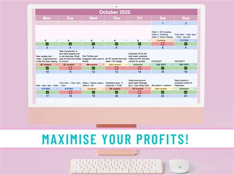 Ultimate Onlyfans Content Calendar Planner for Adult - Etsy Australia
