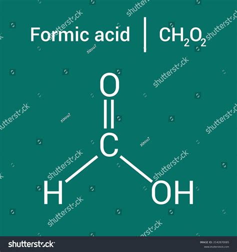 Chemical Structure Formic Acid Ch2o2 Stock Vector (Royalty Free ...