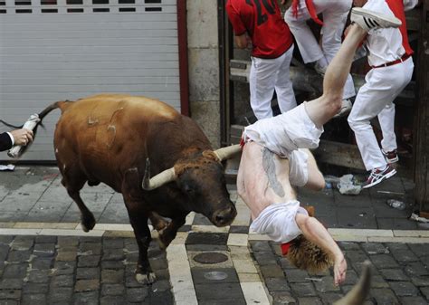 San Fermin Festival's Running of the Bulls in Pamplona Photos | Image ...
