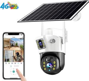 SIOVS 4G SIM Wireless Solar AI CCTV Camera dual lens ptz 360° Night ...