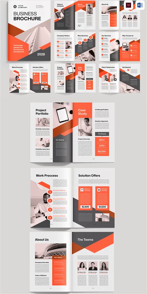 Business Brochure Template DOCX, INDD in 2025 | Business brochure ...